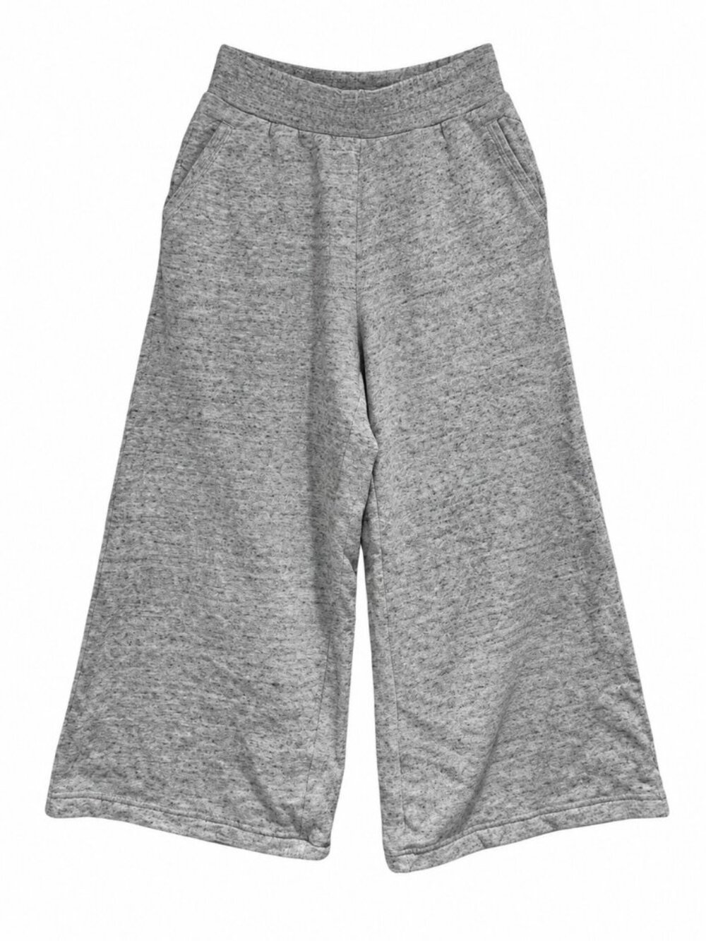 WILFRED FREE (Aritzia) grey heather wide leg crop lounge pants - size s